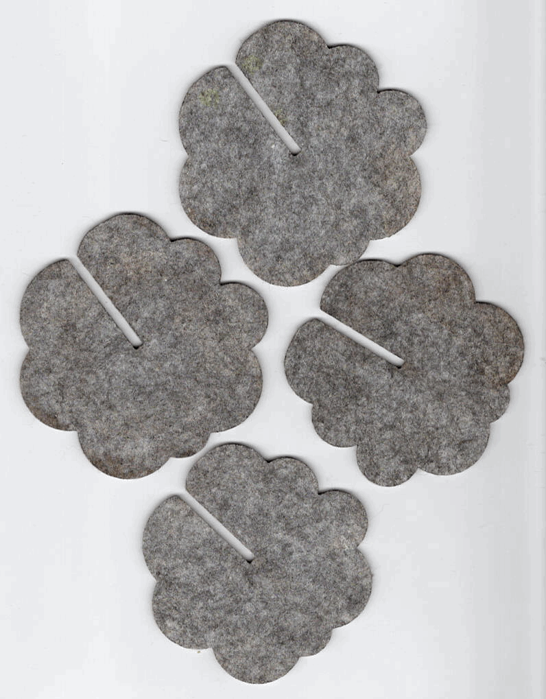 texture photo - grey felt coasters